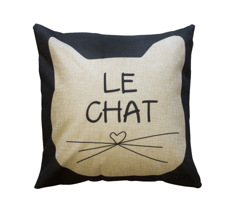 Le Chat Toss Cat Pillow Cover